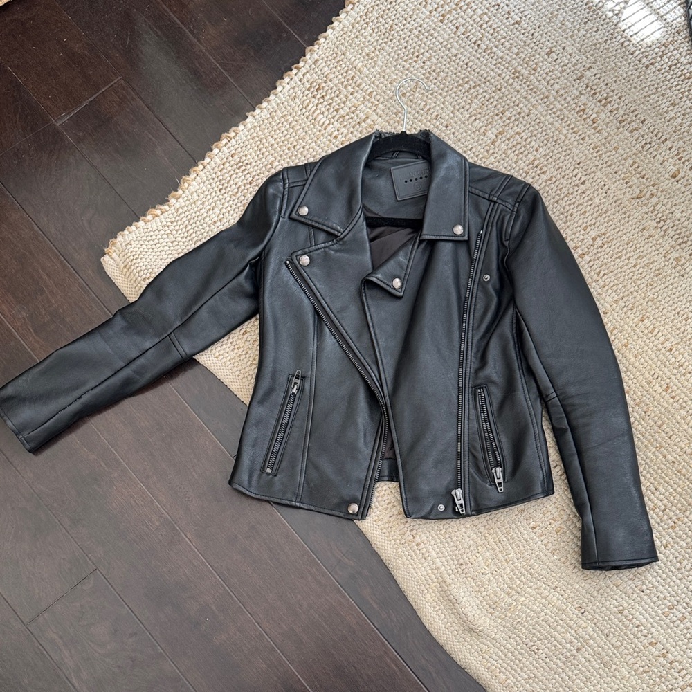 Blank NYC Black Faux Leather Moto Jacket